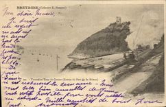 VINTAGE POSTCARD Tunnel and Turn of Cesson Entered of the port of St Brieuc Train