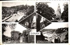 CPM Dinan Eglise St Sauveur Viaduc Chateau de la duchesse Anne