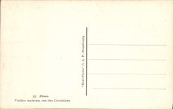 CPM Dinan Vieilles maisons rue des Cordeliers Davy chapelier