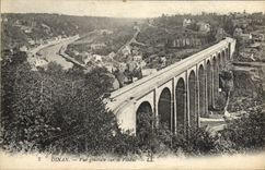 CPA Dinan Vue generale sur le Viaduc