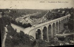 CPA Dinan Vue generale du Viaduc et la Rance