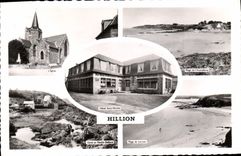 CPM Hillon L'eglise Usine et moulon Rolland Plage de l'Hostellerie Lermot Hotel St Nicolas