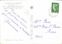 MODERN CARD Large Island the Church the beach of Gelin Port the beach of Toul Gwen and the shady walk