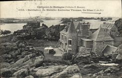 VINTAGE POSTCARD Dwelling of Maestro Ambroise Thomas Island Illiec