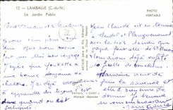 CPM Lamballe Le Jardin Public
