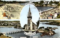 MODERN CARD To remember De Lancieux the beach the bridge of Fremur the island of Islet