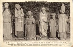 VINTAGE POSTCARD the six Saints healers of Notre Dame Top close Montoncourt