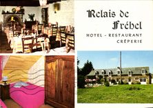 VINTAGE POSTCARD Salle For meetings banquets businesses Tallies rustic Plevenon Relais of Frehel