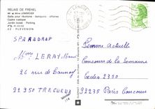 VINTAGE POSTCARD Salle For meetings banquets businesses Tallies rustic Plevenon Relais of Frehel