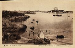 CPA Ploumanach L'Oratoire de Saint Guirec et le Chateau de Costaeres