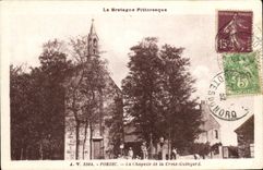 VINTAGE POSTCARD Picturesque Brittany Pordic La Chapelle of the Guingard Cross