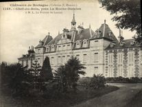 VINTAGE POSTCARD Chateaux Of Brittany Chef Of Wood Close the Derrien Rock has MR. L the provost launay