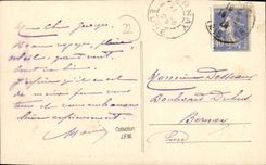 VINTAGE POSTCARD Surroundings De Plestin Gard Holy Efflam the Hotel Of the Beach And the Point of Armorique through the fir trees