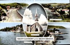 MODERN CARD Saint Laurent Close Saint Brieuc Beach Martin Handle with the monks