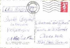 MODERN CARD Perros Guirec Seen On the Beach De Trestraou