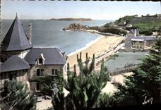 MODERN CARD Perros Guirec Placge de Trestrignel and Pointe Of the Castle