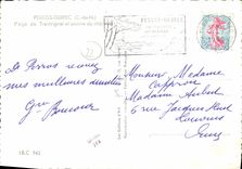 MODERN CARD Perros Guirec Placge de Trestrignel and Pointe Of the Castle