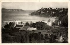 VINTAGE POSTCARD Perros Guirec Green Heights surrounding the Beach of Trestraou