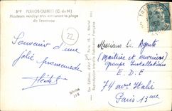 VINTAGE POSTCARD Perros Guirec Green Heights surrounding the Beach of Trestraou