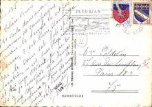 MODERN CARD Pleubian the furrow of Talberg Trieux and Round Roch Martyrdom