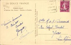 CPA Nimes L'Interieur des Arenes Galeries et Gradins