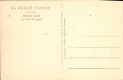 VINTAGE POSTCARD Nimes the door of Auguste