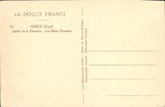 CPA Nimes Jardin de la Fontaine Les Bains Romains