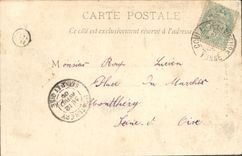 Vuelta de Nimes de la POSTAL de la VENDIMIA del reloj