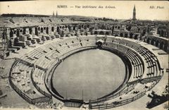 CPA Nimes Vue Interieure Des Arenes