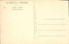 POSTAL Nimes suave Francia de la VENDIMIA el puente de Gard