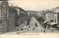 CPA Nimes Boulevard Victor Hugo Tramway