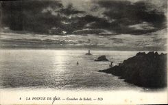 VINTAGE POSTCARD the Point Of the Strong current Sunset