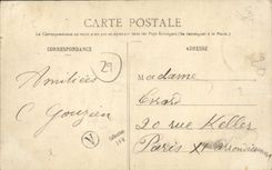 VINTAGE POSTCARD Young girl Of Bridge Cross Details Of the Caps Of Brittany