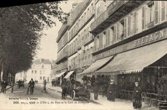 VINTAGE POSTCARD Quimper the Hotel of the Park and Automobile Coffee of Brittany