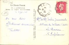 MODERN CARD Quimperle Ruins of the Church Colomban Saint