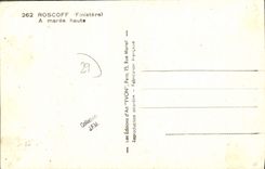 MODERN CARD Roscoff has high tide