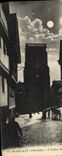 VINTAGE POSTCARD Morlaix the Church St Mathieu with the moonlight