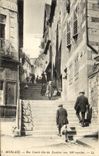 CPA Morlaix Rue Courbe dite des Escaliers aux 100 marches Enfants