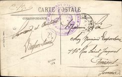 VINTAGE POSTCARD Morlaix Curved Street known as of the Staircases at the hundred steps Children