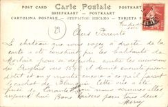 VINTAGE POSTCARD Roads of Morlaix the Island Louet and the castle of the Bull Boat