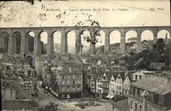 CPA Morlaix Aspect general de la Ville Le viaduc