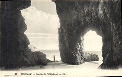 VINTAGE POSTCARD Morgat Cave of the Elephant