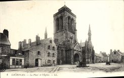 CPA Locronan La Place et L'Eglise