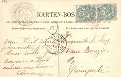 VINTAGE POSTCARD a guy of the Leon Details of the Costumes of Finistere Foklore