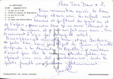 MODERN CARD Brittany Lesconil the Port and Criee Caps and costume of Bigoudenne Sables White