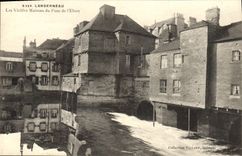 CPA Landerneau Les Vieilles Maisons du pont de l'Elorn