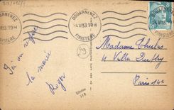 VINTAGE POSTCARD Douarnenez Scene of the Port Boats