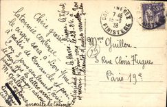 VINTAGE POSTCARD Douarnenez the bench of the old old seamen Folklore TOP