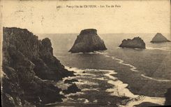 VINTAGE POSTCARD Peninsula of Crozon Pea Heaps