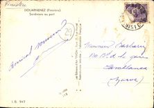 MODERN CARD Douarnenez Sardine boats with the port Boats